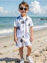 Baby Boy Palm Tree Print Summer Outfit – Shirt & Shorts Set