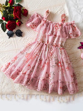 Light pink disney princess floral dress