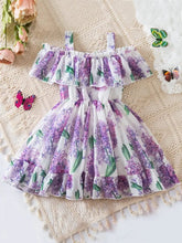 Purple princess cute girls dress