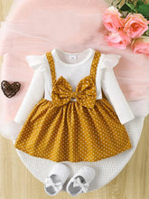 Golden stylish disney polka girl dress