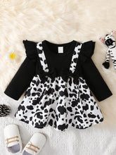 Zibra style girl polka dress