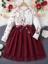 Red princess stylish cute girls dress