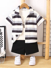 Kids black style shirt and short
