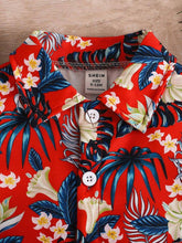 Red Tropical Floral Dress