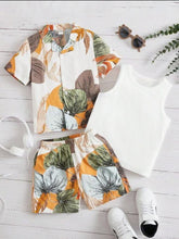 Leaf malti colour printed stylish shirt & short