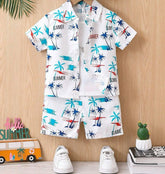 White summer stylish shirt and short for kids