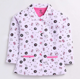 Pink music printed stylish nightwear for kides