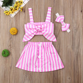 Pink Fancy Top & Short For Girl