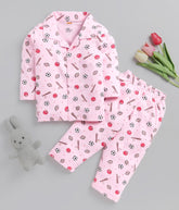 Pink printed beautifull nightwear for kides