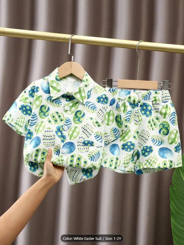 Baby Boy Easter Shirt & Shorts Set