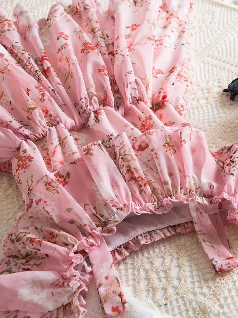 Light pink disney princess floral dress