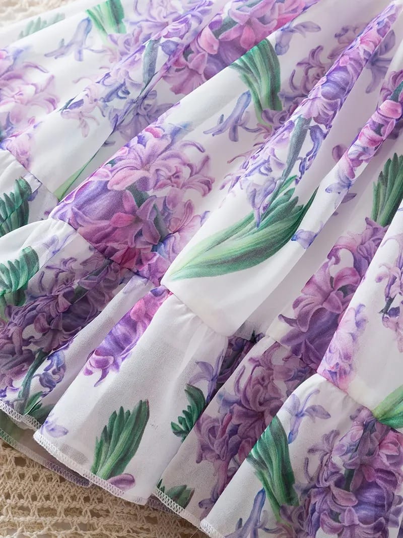 Purple princess cute girls dress
