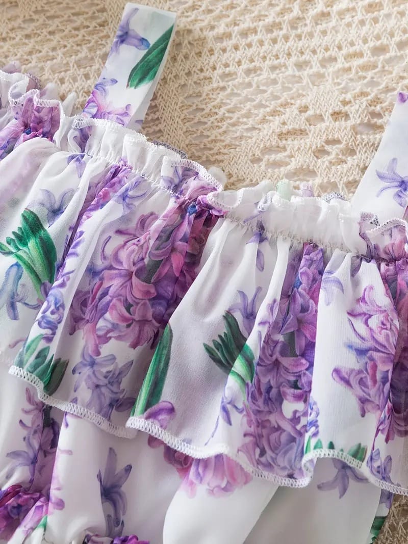 Purple princess cute girls dress