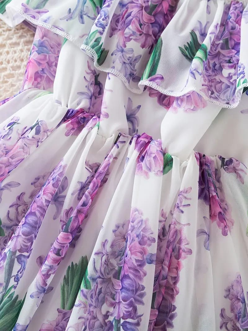 Purple princess cute girls dress