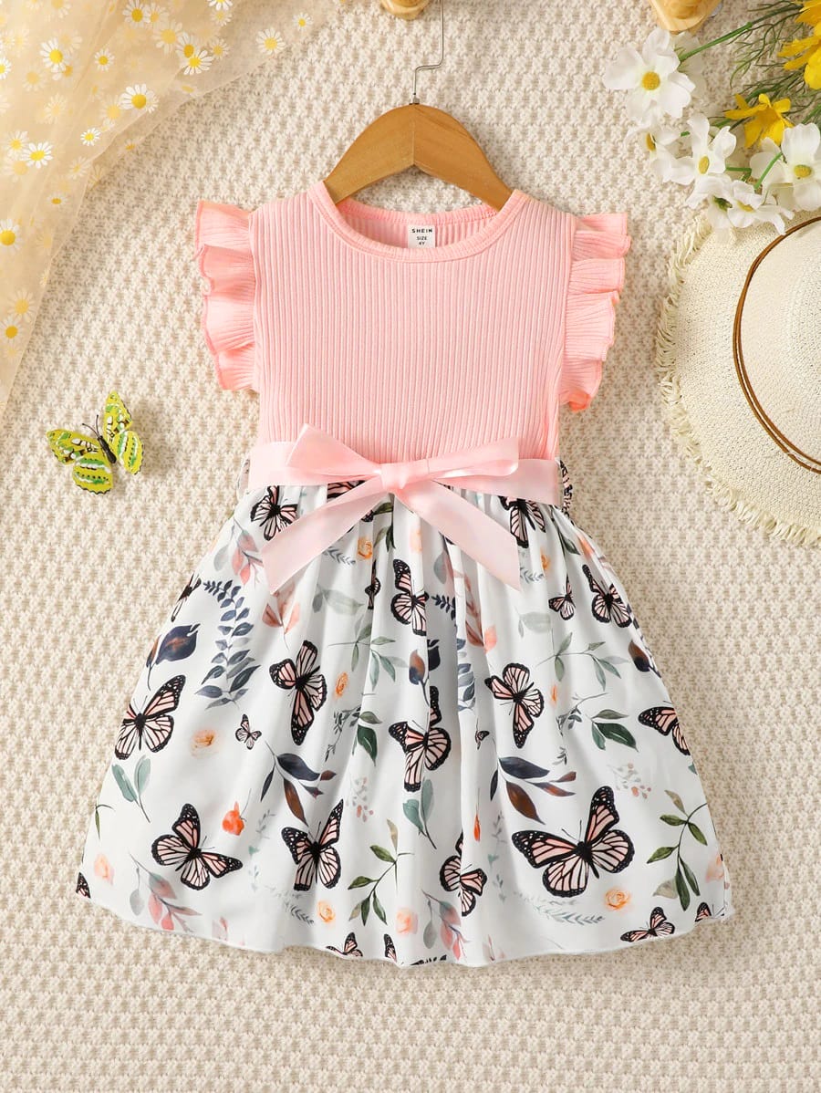 Light pink butterfly princess dress