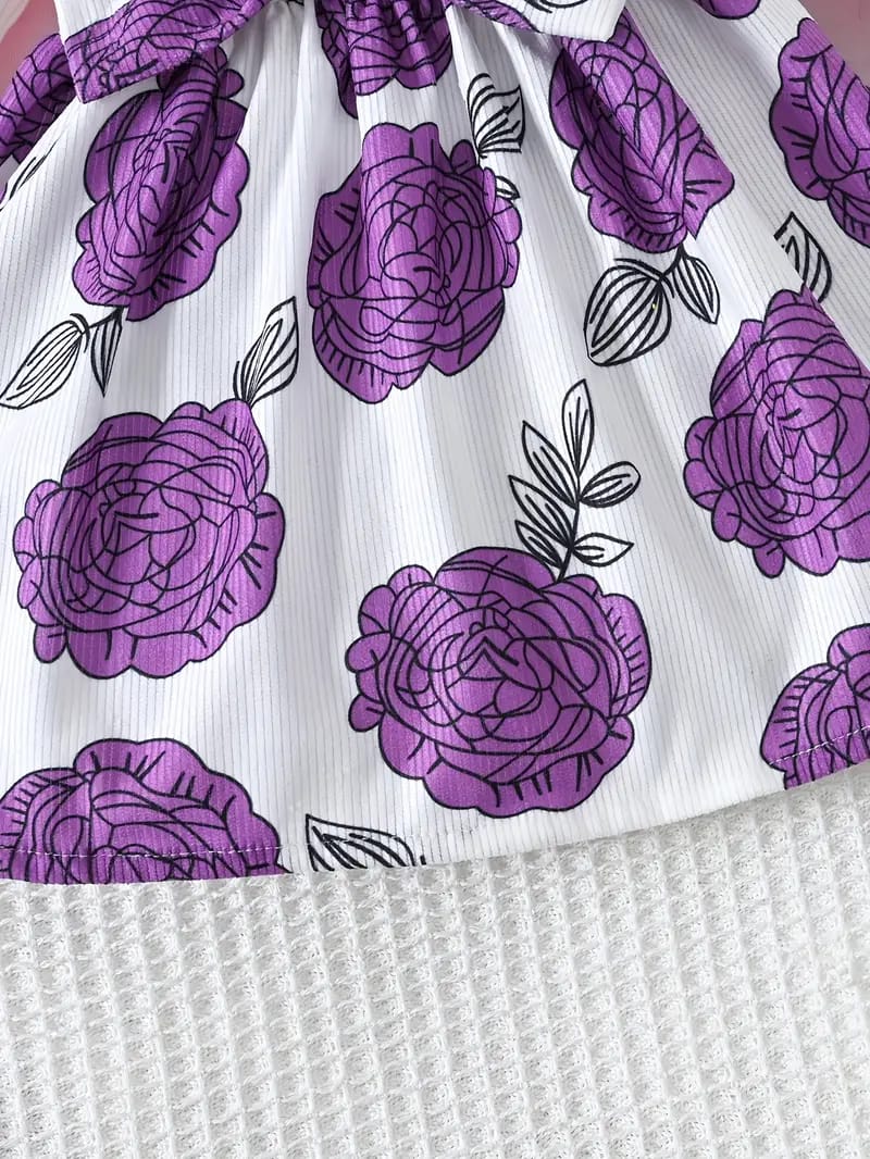 Purple disney polka stylish girls frock
