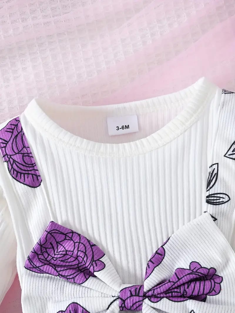 Purple disney polka stylish girls frock