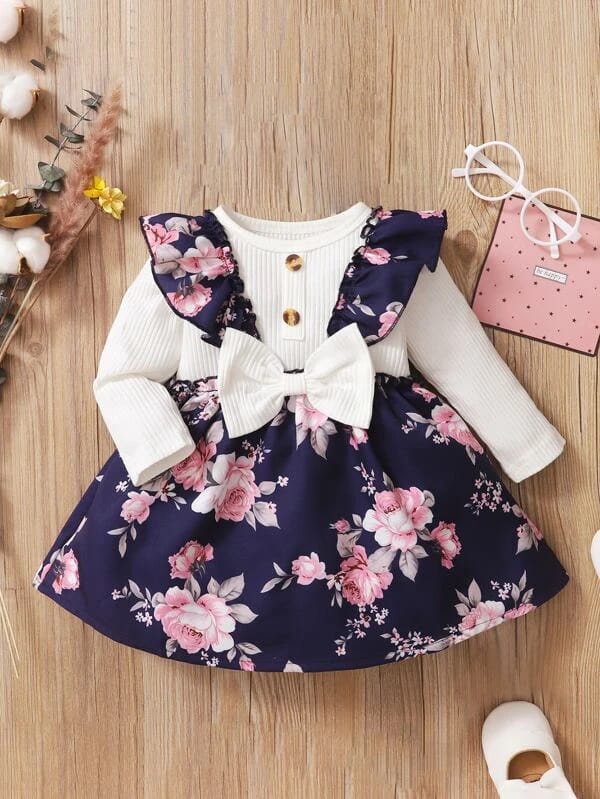Navy blue stylish western frock