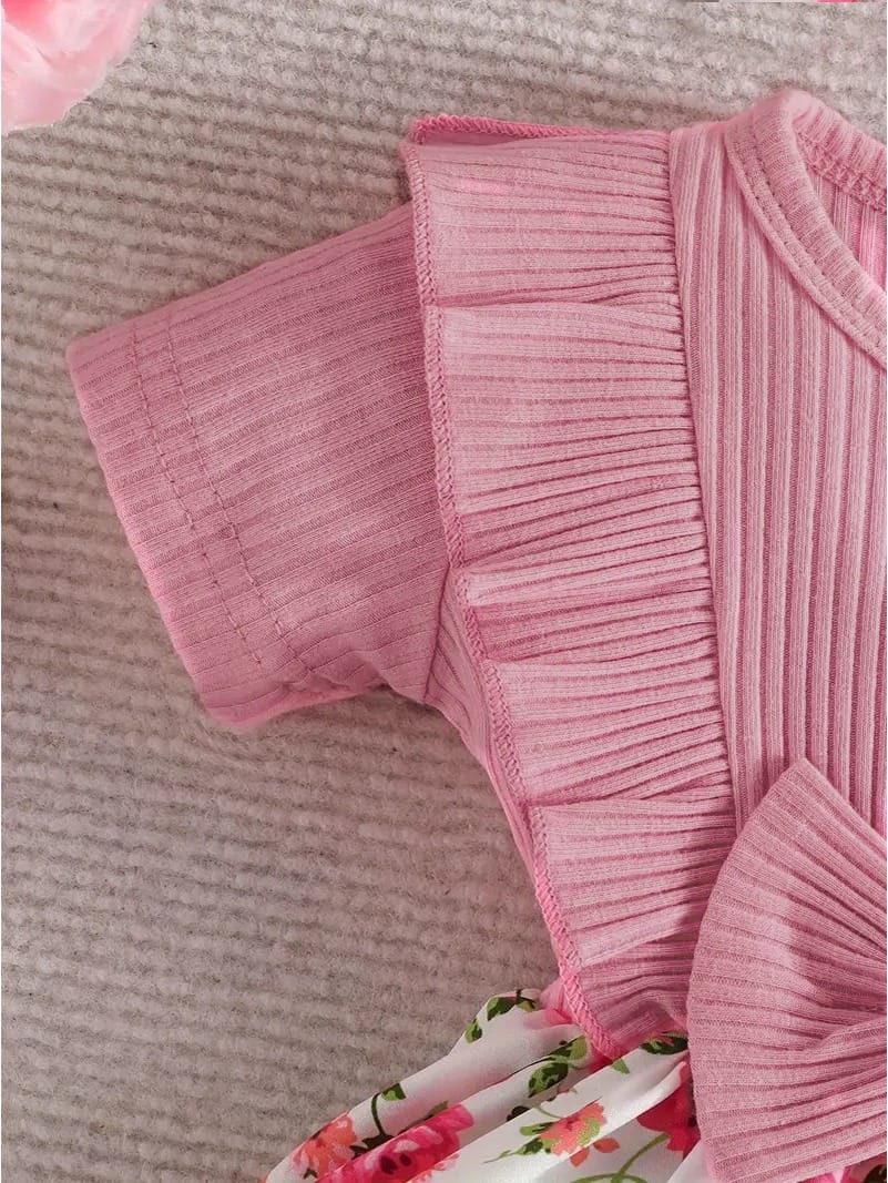 Pretty in Pink Floral Baby Girl Dress
