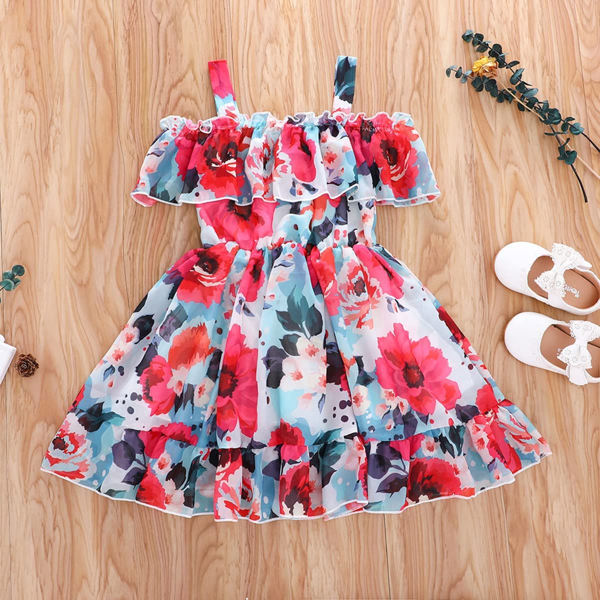 Cute girls flower stylish floral dress