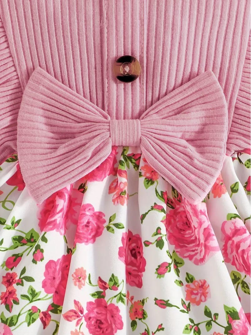Pretty in Pink Floral Baby Girl Dress