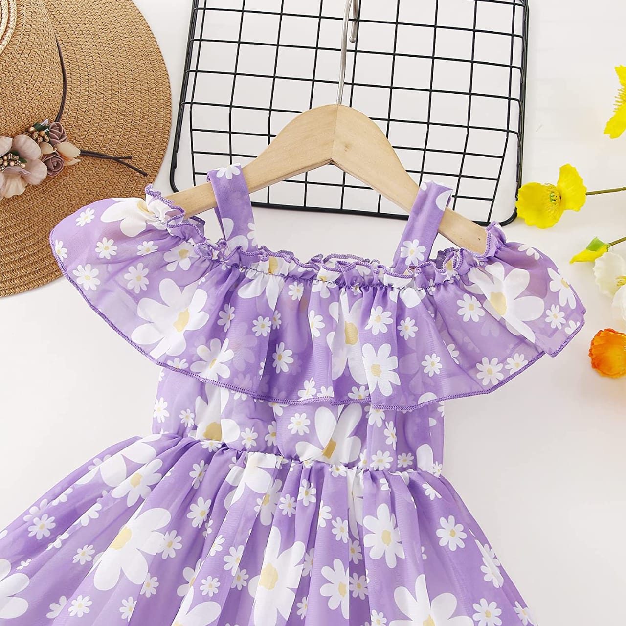 princess stylish girls floral dress