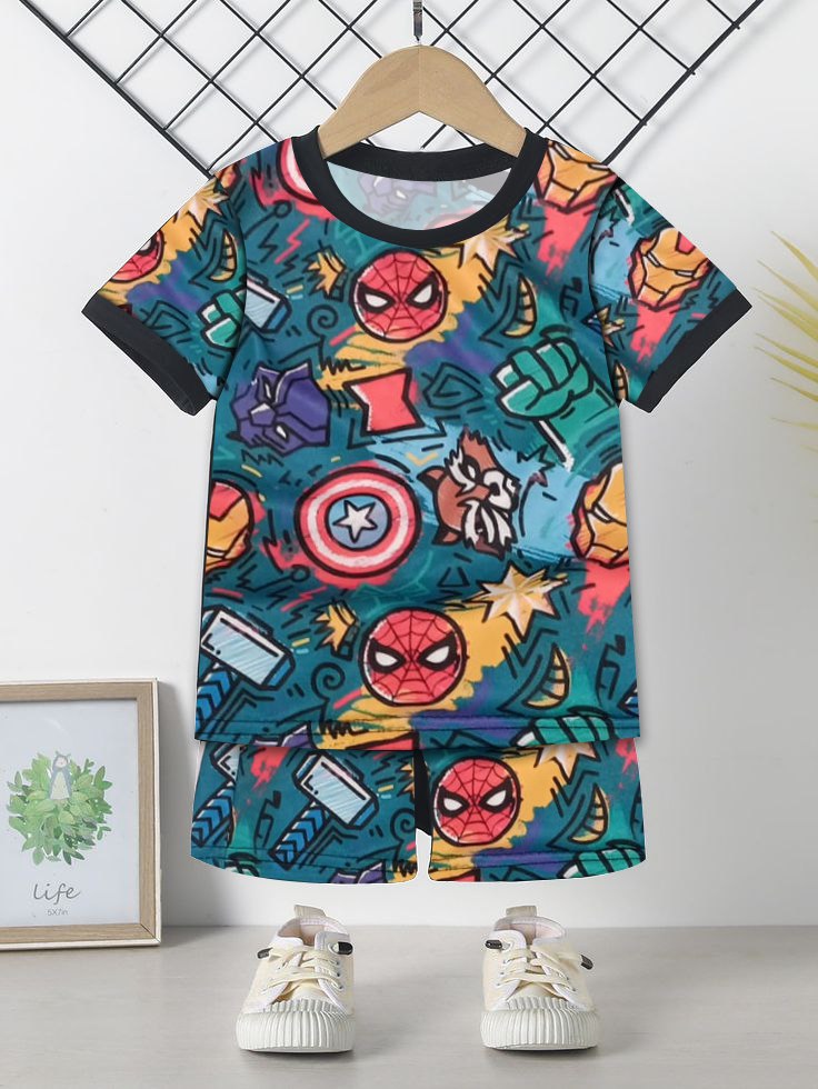 Marvels printed stylish t-shirt & short