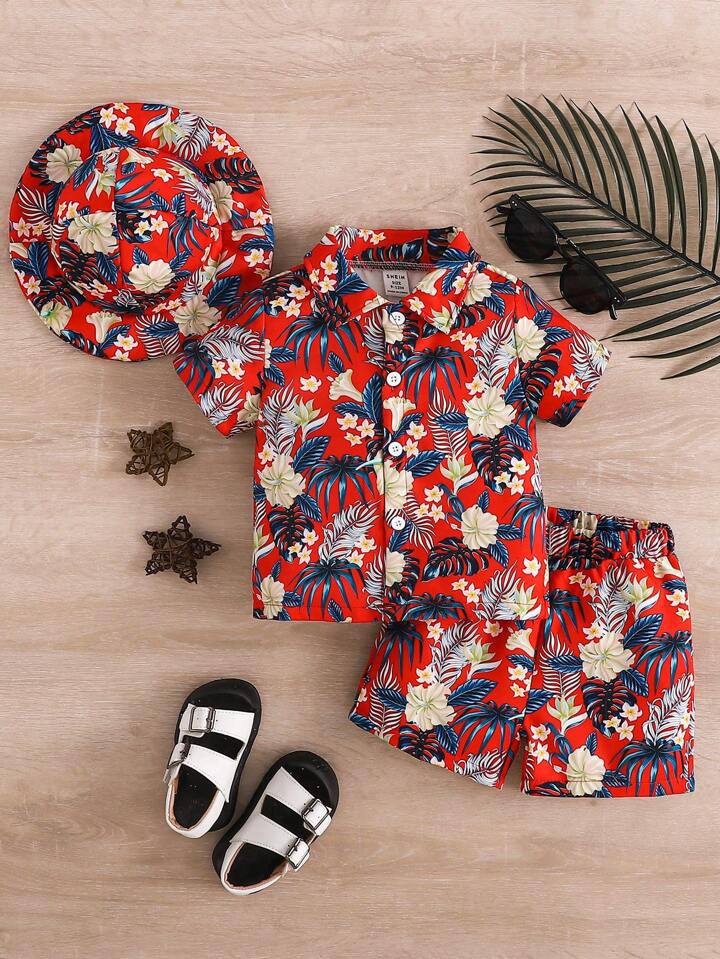 Red fabulous shirt & short for kids