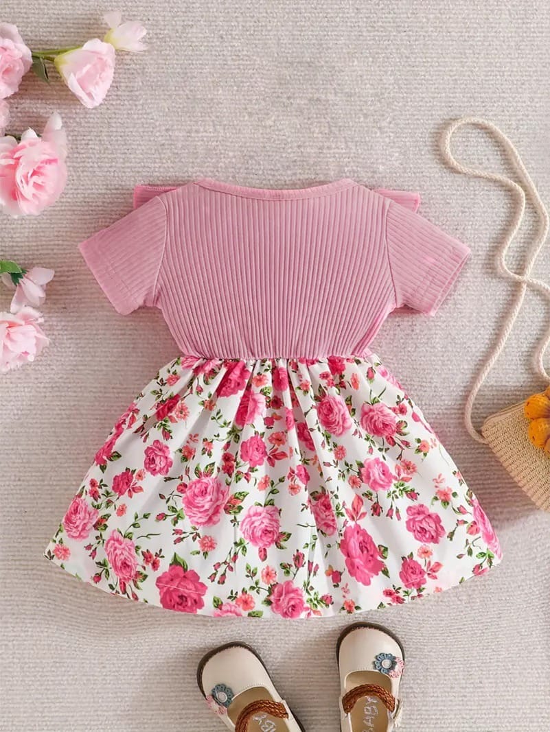 Pretty in Pink Floral Baby Girl Dress