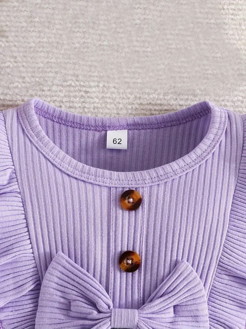 Adorable Lilac Floral Dress for Baby Girls