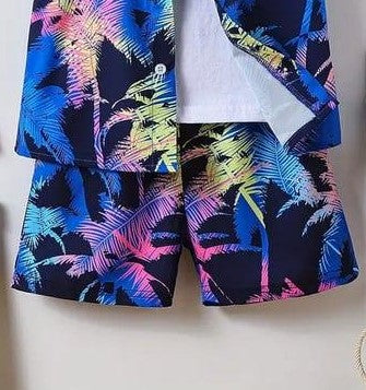 Neon Palm Paradise Kids Summer Set – 3-Piece Tropical Outfit