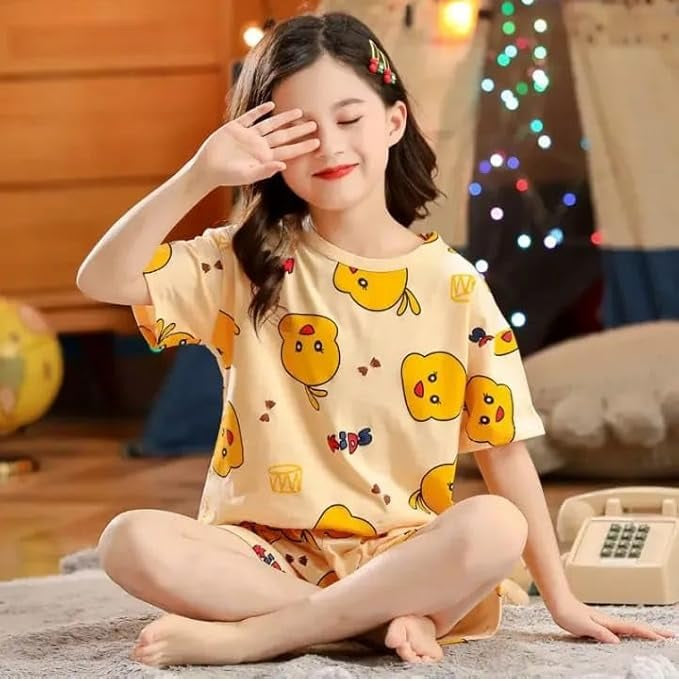 Angry Bird Vibes – Cartoon Print Loungewear Set (2-Piece)