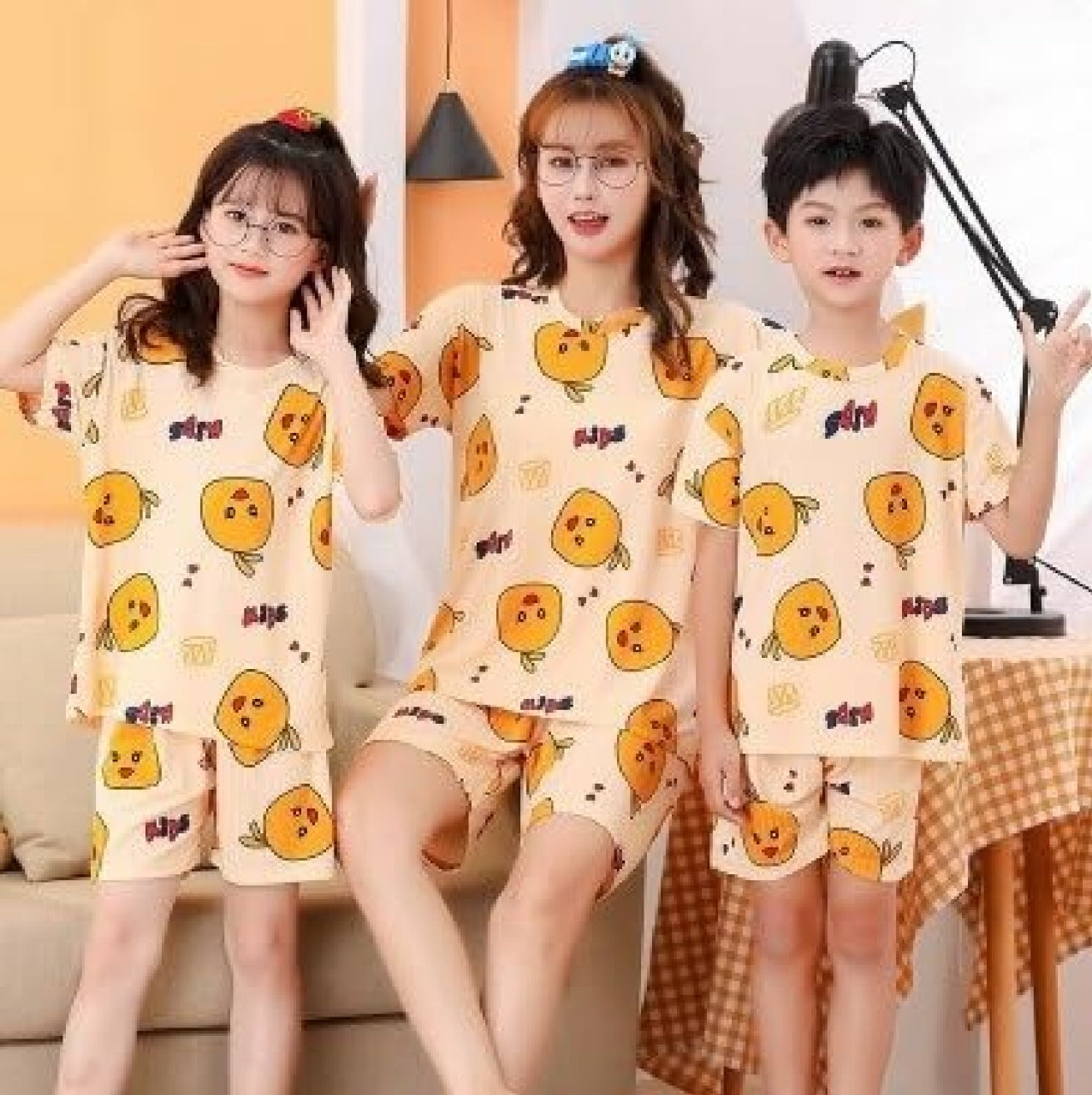Angry Bird Vibes – Cartoon Print Loungewear Set (2-Piece)