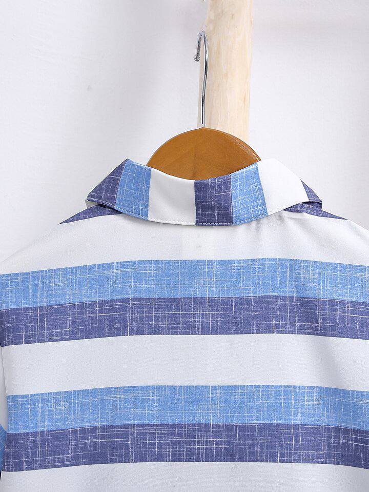 Blue three tone kids shirt & short for boy