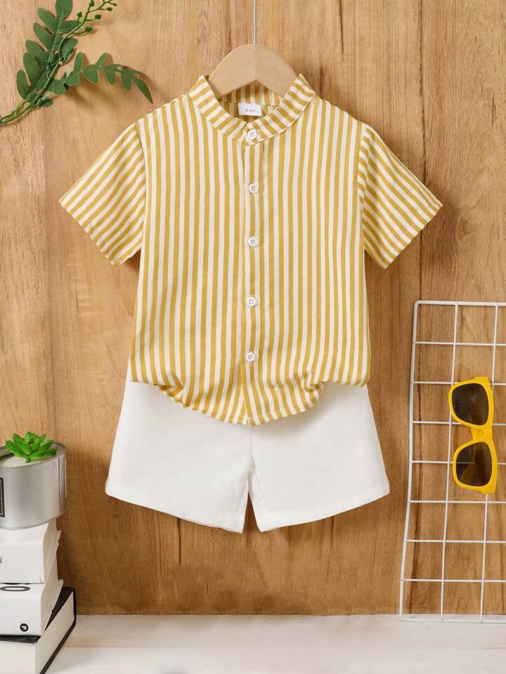 Yellow lining price style shirt & short