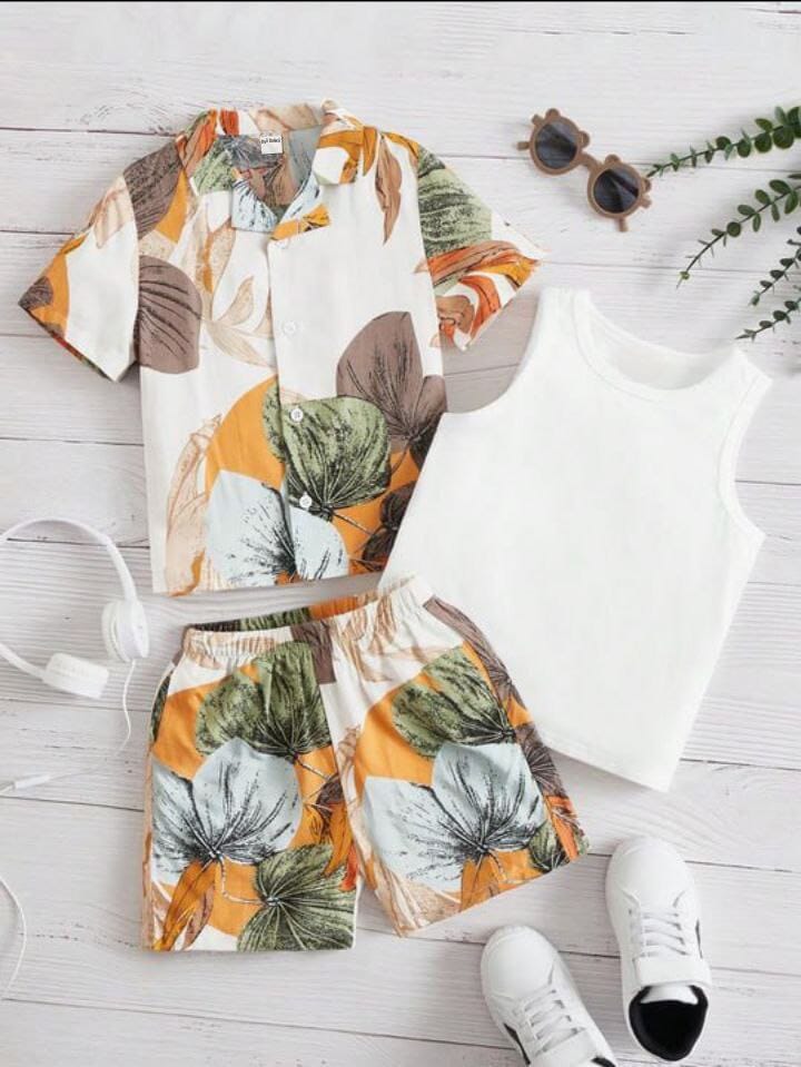 Leaf malti colour printed stylish shirt & short