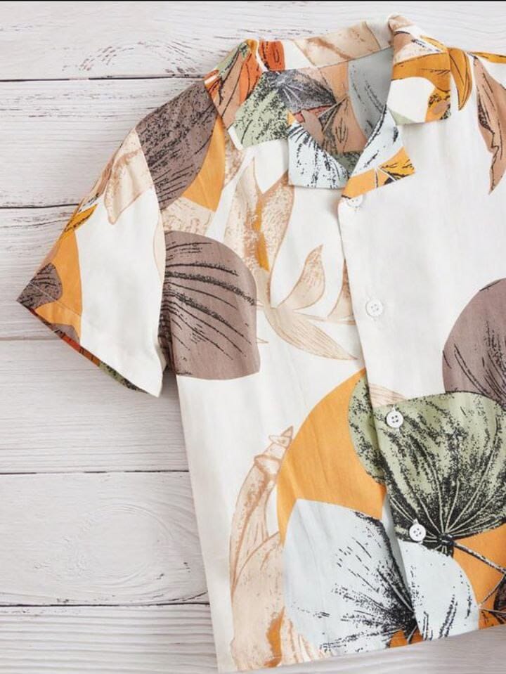 Leaf malti colour printed stylish shirt & short