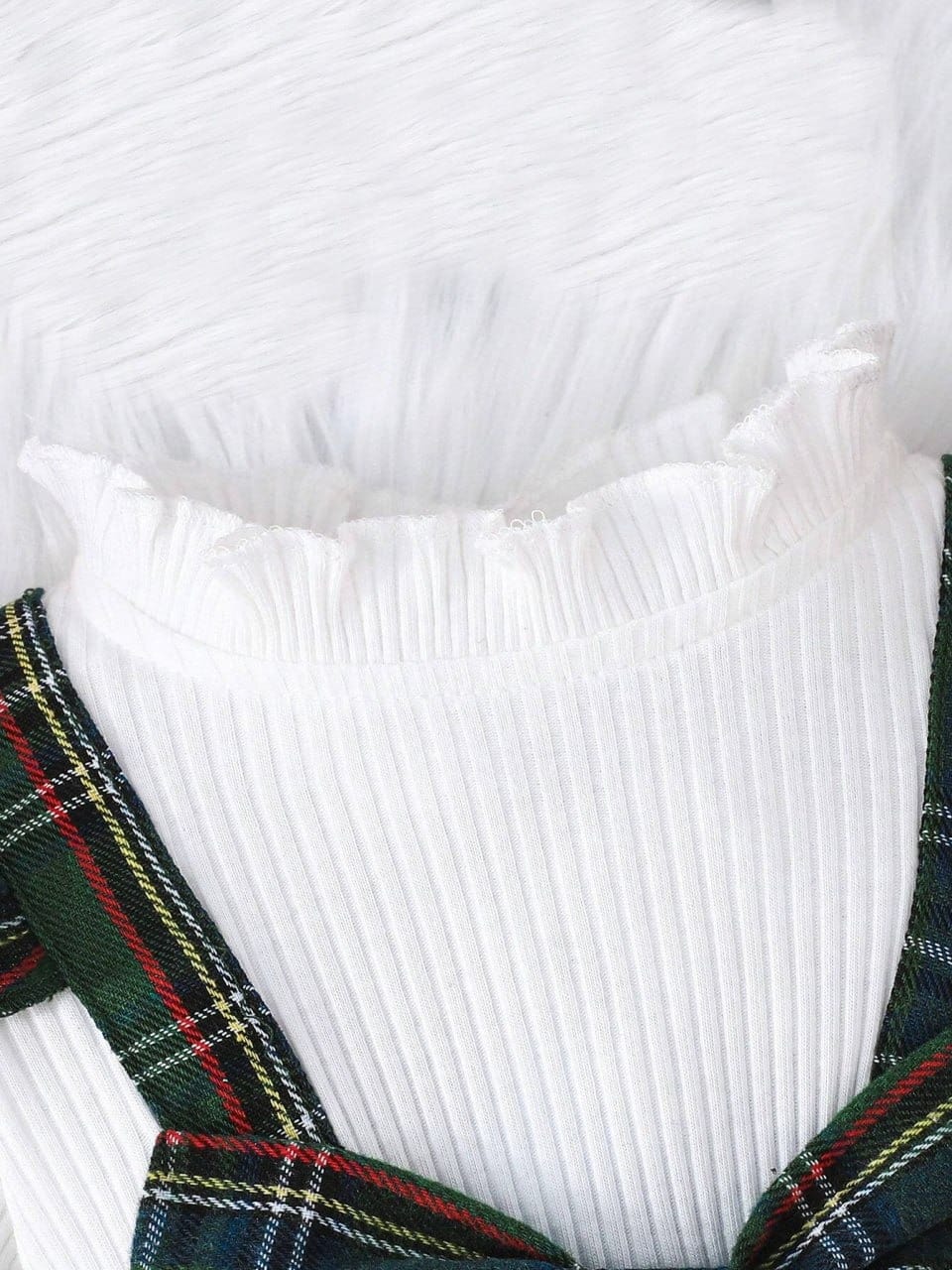 Festive Green Plaid Suspender Dress – Christmas Cutie Edition