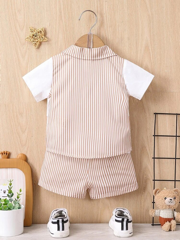 Brown lining pocket stylish shirt & short