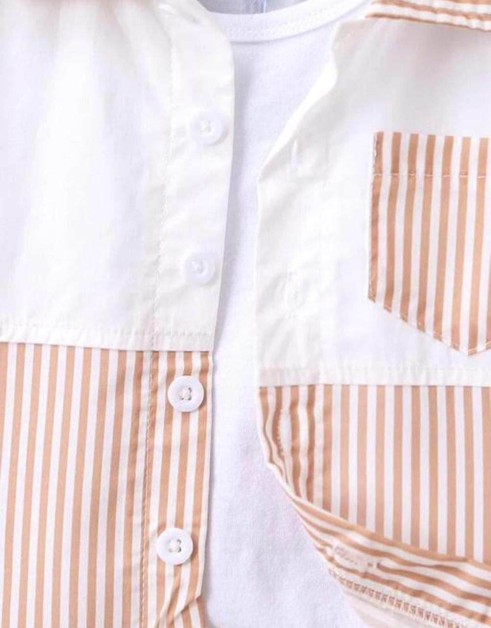 Brown lining pocket stylish shirt & short