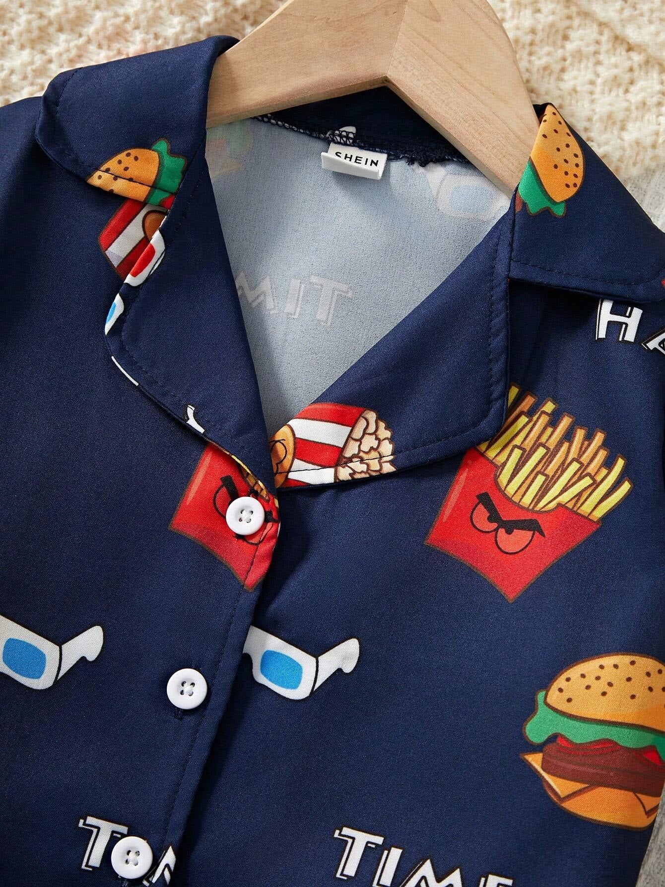 Nevy blue movie printed shirt & short for kids