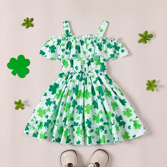 Lucky Charm Clover Dress – Adorable St. Patrick’s Day Outfit for Girls