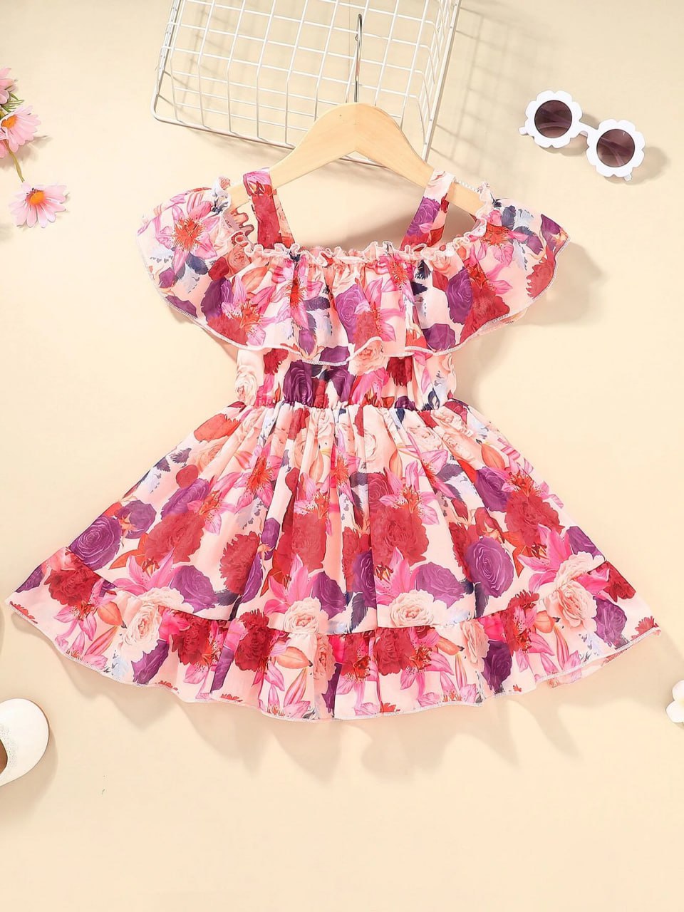 Blooming Beauty Floral Dress – Elegant & Playful Outfit for Girls