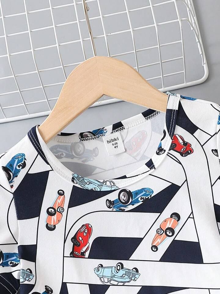 Car printed stylish t-shirt & short