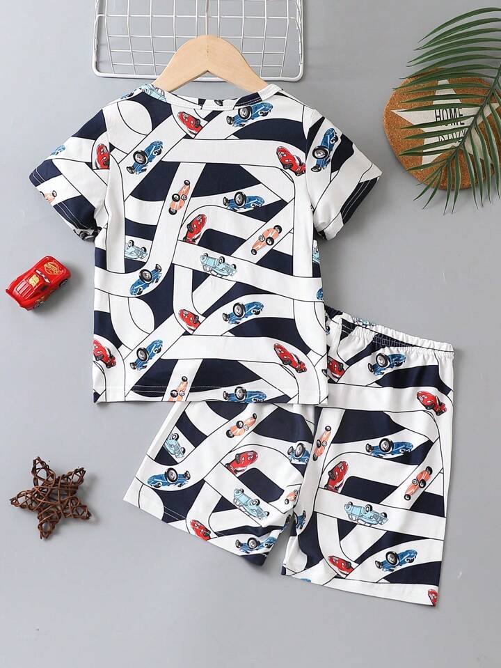 Car printed stylish t-shirt & short