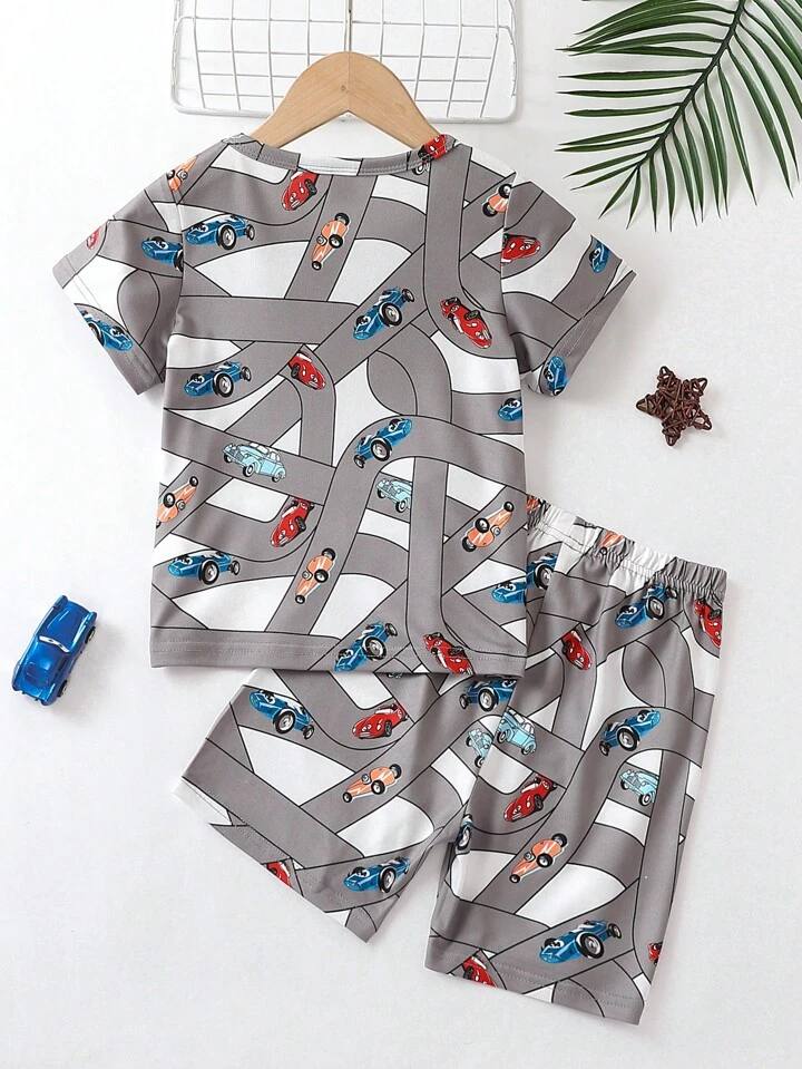 Gray printed amazing t-shirt & short