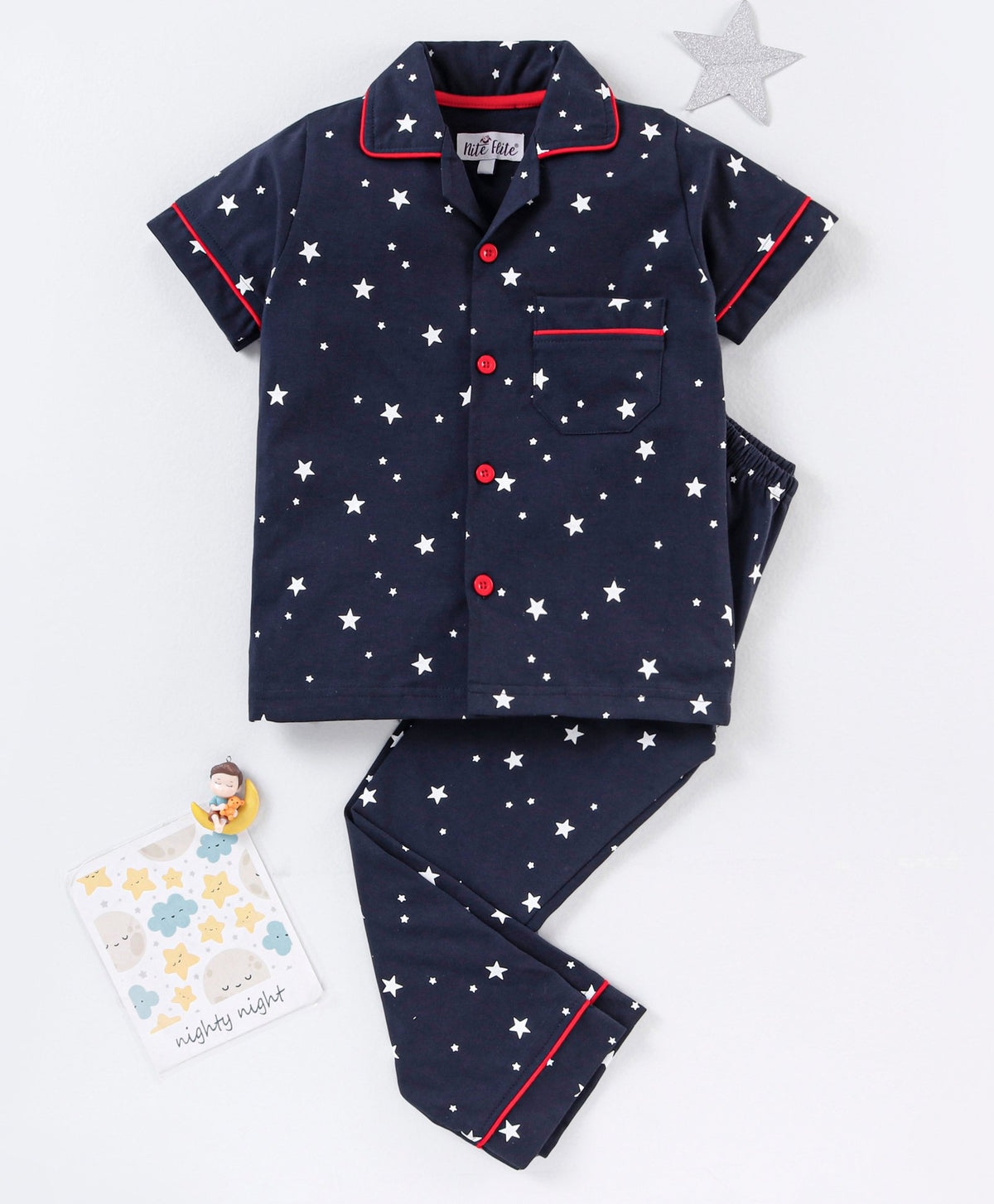 Black star night dress for kides