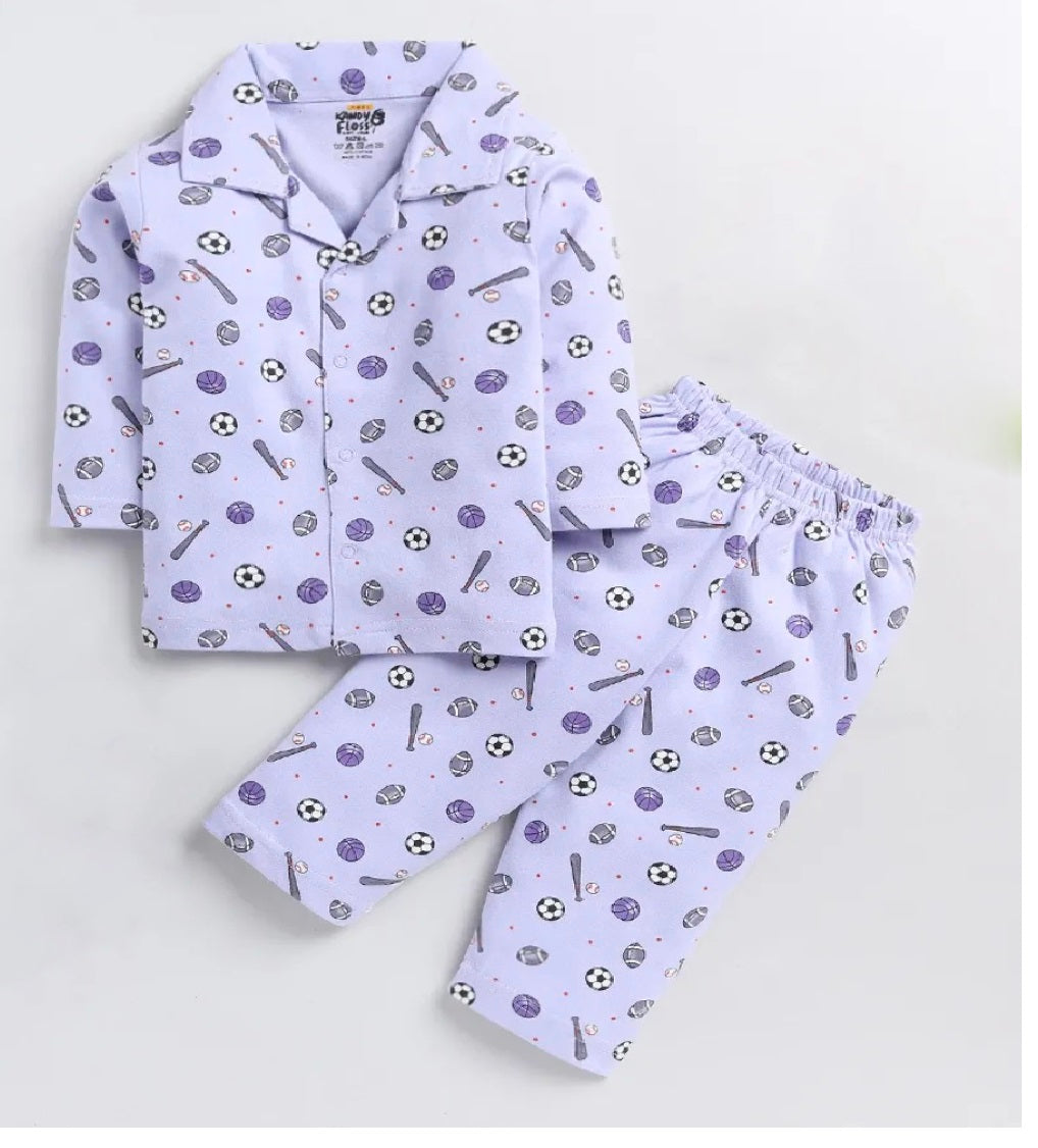 Purple stylish nightwear for kides