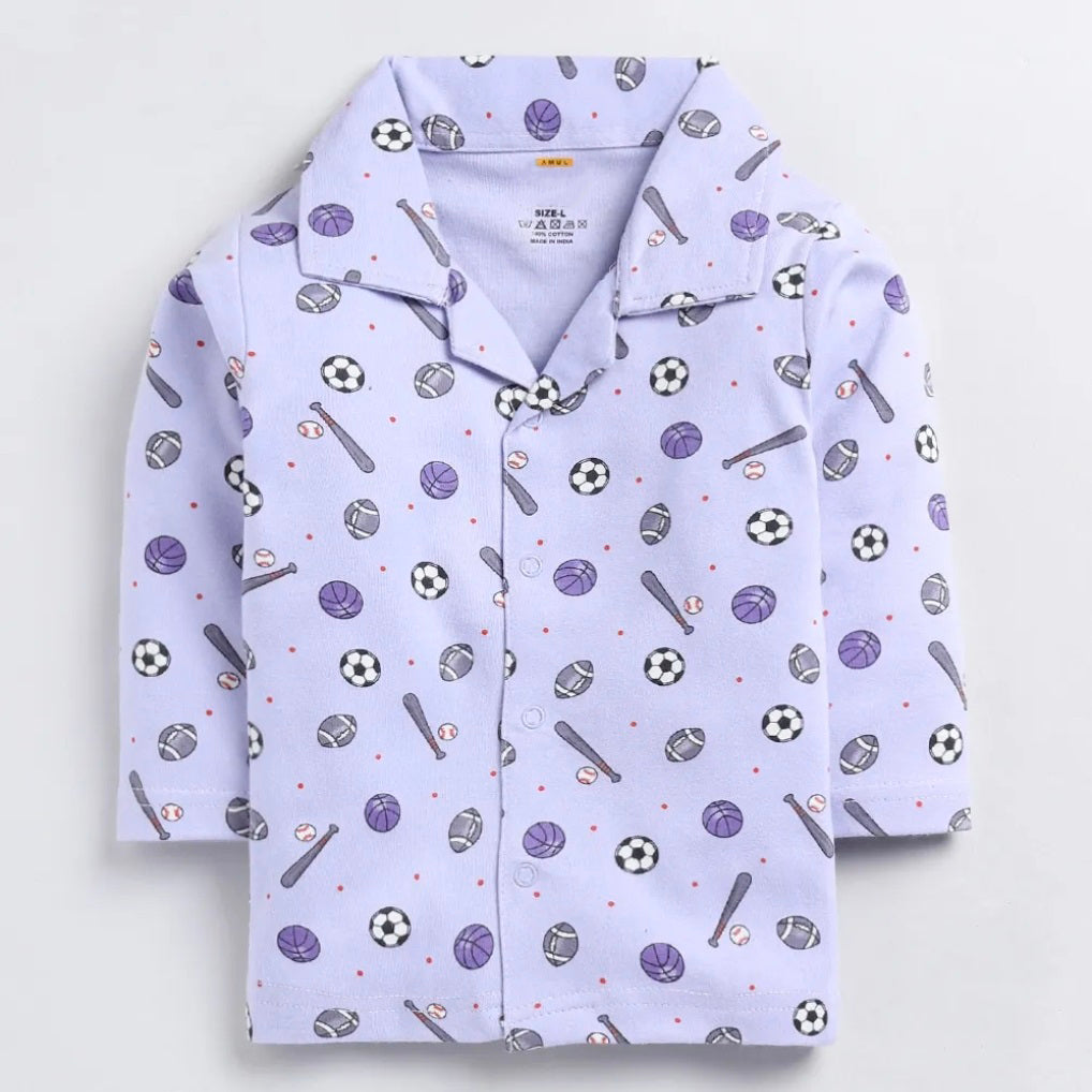 Purple stylish nightwear for kides